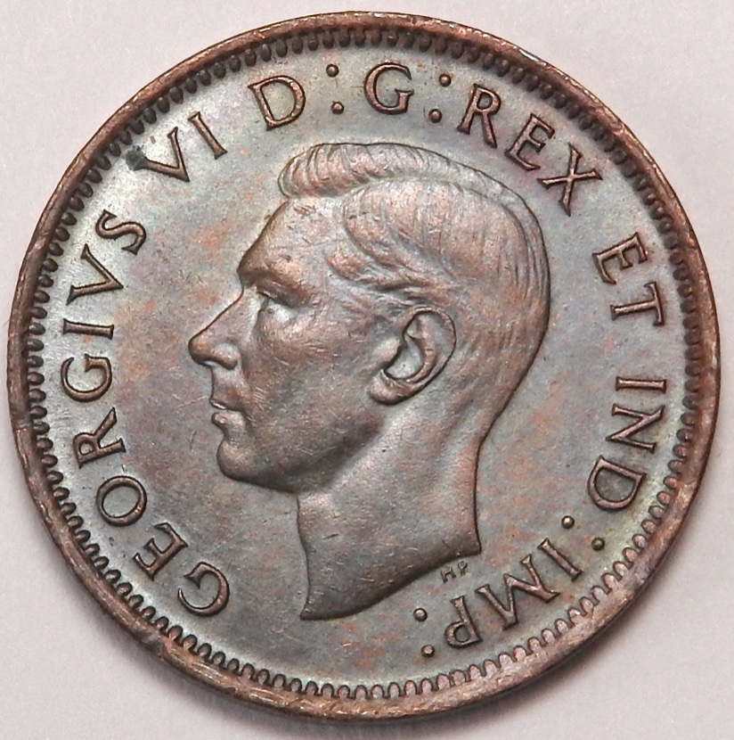 Canada-1946-Lustrous-One-Cent